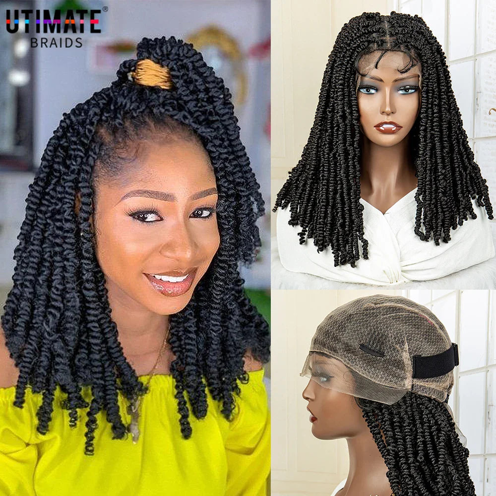 Femlion 16" Knotless Box Braids Synthetic Lace Front Wig