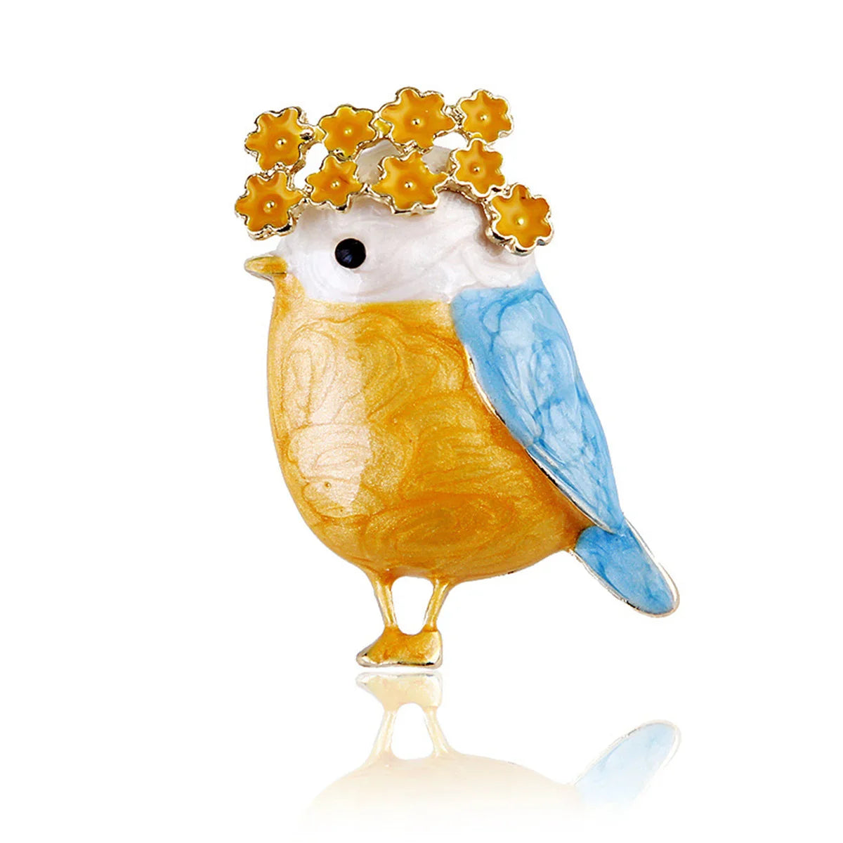 Femlion Bird Wreath Brooches: Fashion Corsage Jewelry for Women with Small Vivid Birds