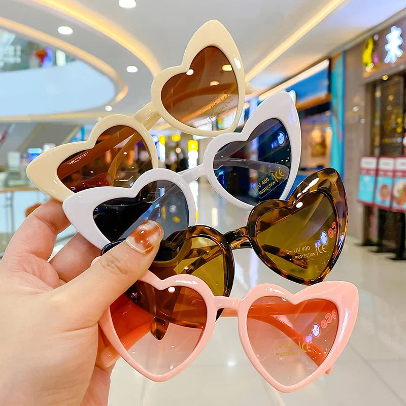 Femlion Kids Heart Sunglasses: Summer Outdoor Cute Boys Girls Shades