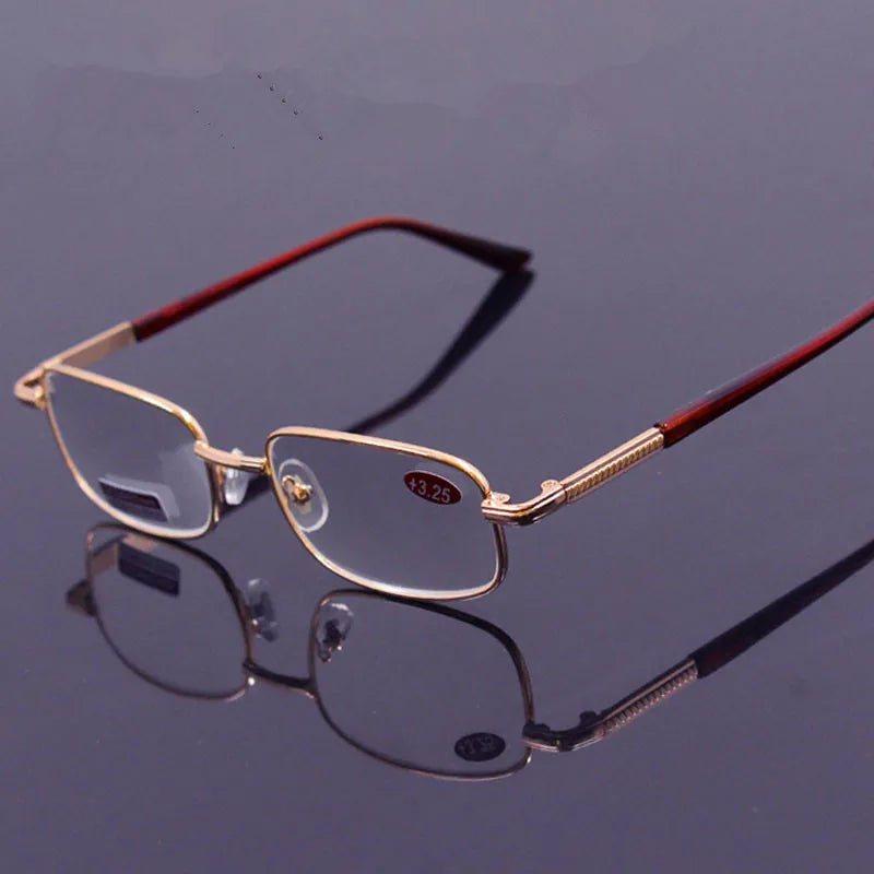 Femlion Crystal Reading Glasses with Metal Frames for Men and Women