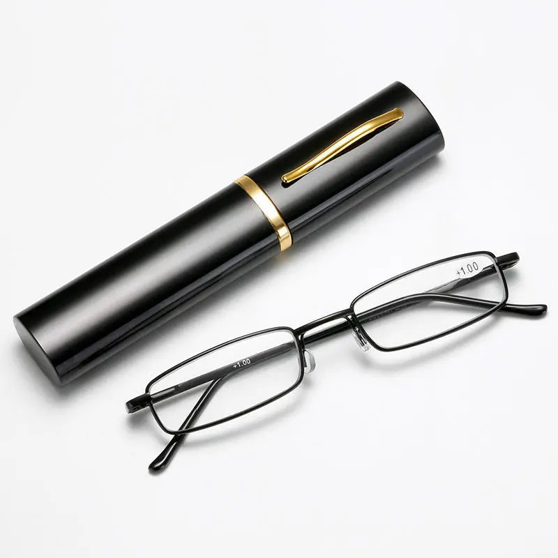 Femlion Folding Pen Glasses +1.0 To +4.0 in Portable Case