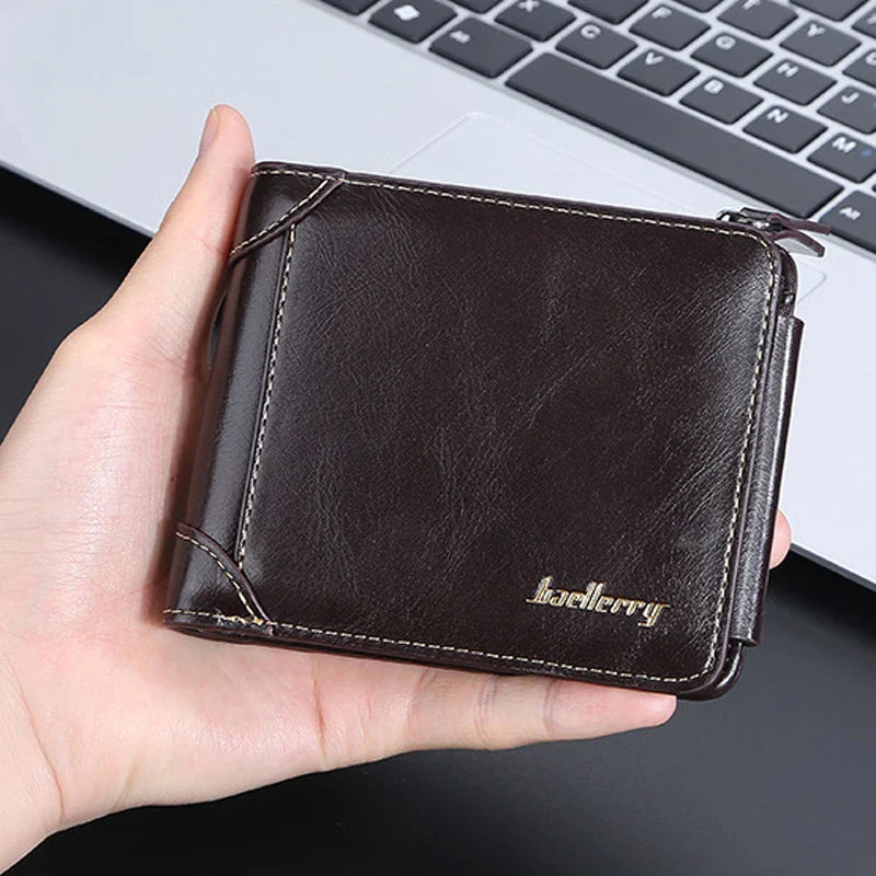 Femlion Men's Slim Wallet with Coin Pocket and Card Holder