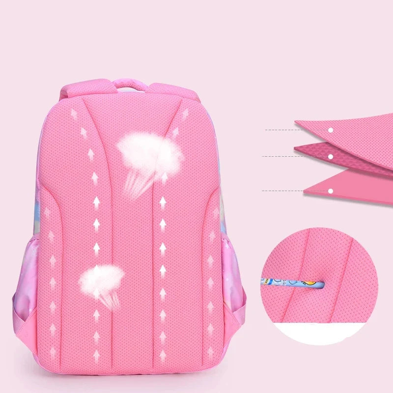 Femlion Pink Garden Kawaii School Bag for Kids and Teens