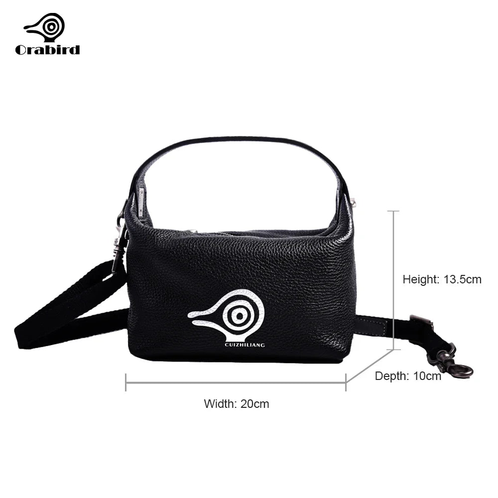 Femlion Soft Leather Mini Crossbody Handbag for Women - Stylish Small Bag