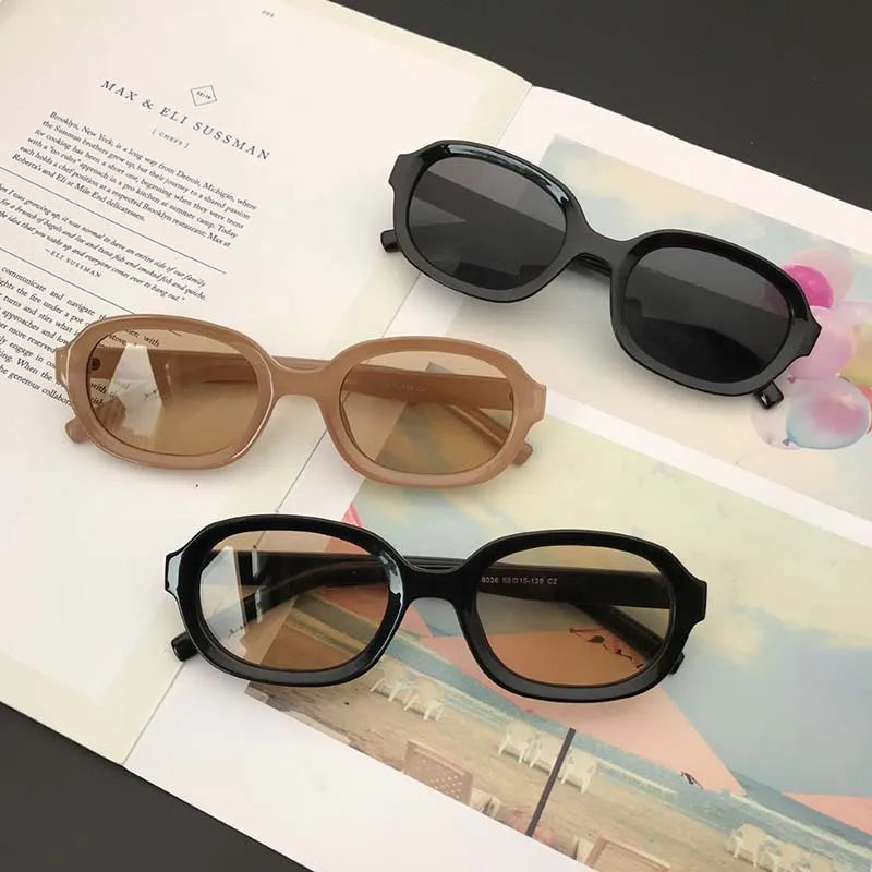 Femlion Retro Small Frame UV Sunglasses Classic Design Sunscreen Korean Shades