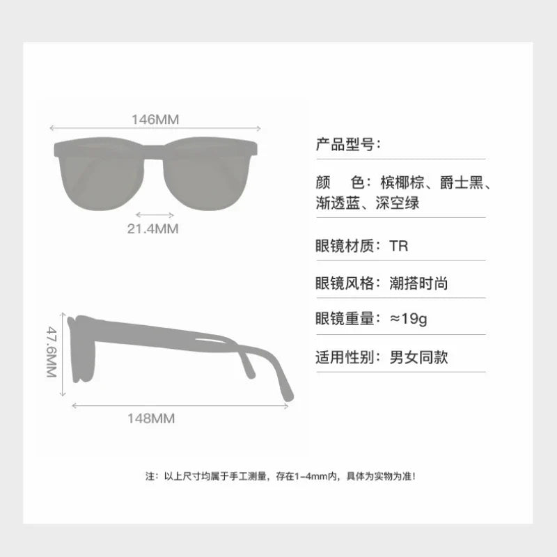 Femlion Square Retro Sunglasses for Women: Classic Anti-Glare Foldable Eyewear