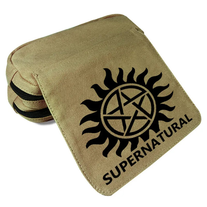 Femlion Supernatural Pencil Case & Wallet Bag for Students, Boys, and Girls