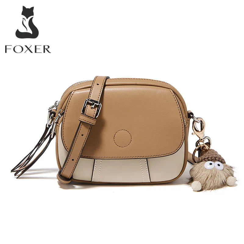 Luxe Flap Crossbody Bag by Femlion: Split Leather Small Shoulder Purse & Accessories