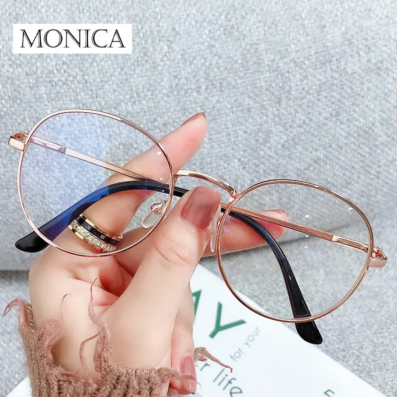 Femlion Metal Frame Myopia Glasses for Men and Women -1.0 to -6.0