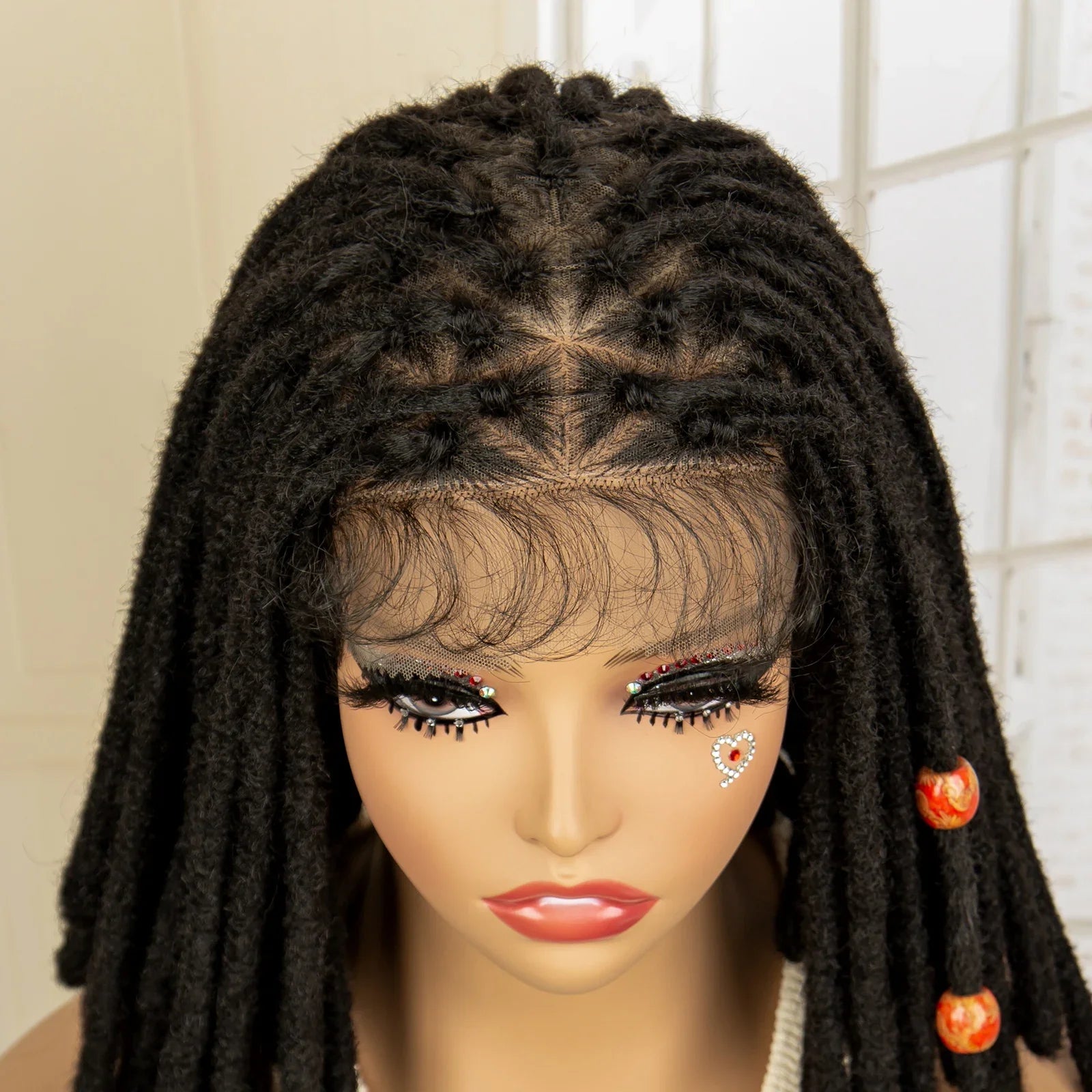 Femlion 14" Locs Braids Wig Full Lace Box Braided Wigs with Baby Hair