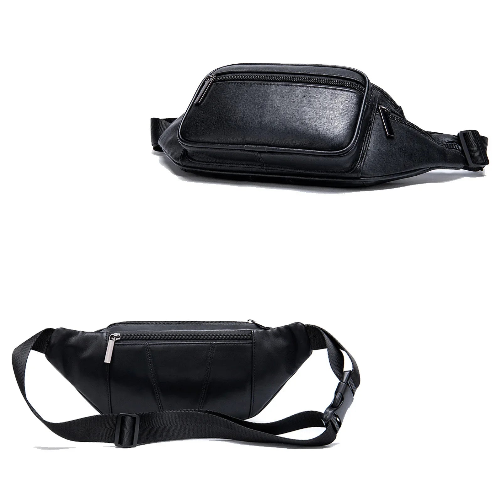 Femlion Leather Waist Bag: Stylish Sling Chest Pack for Men and Women