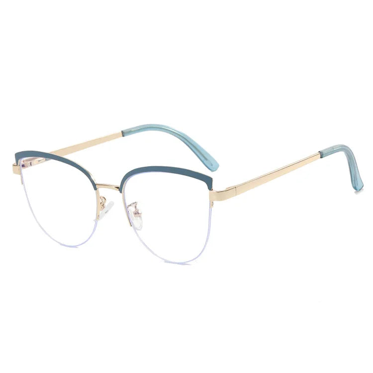 Femlion Blue Light Blocking Cat Eye Computer Reading Glasses Women Big Frame Feminine Eyeglasses