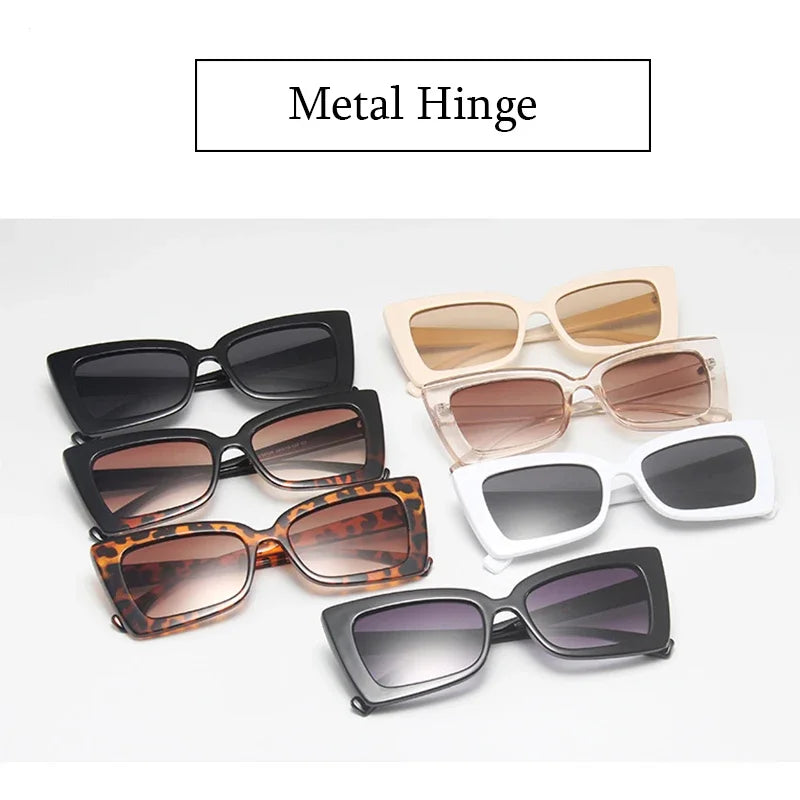 Femlion Retro Square Sunglasses Women Gradient Lens Luxury Brand Vintage Eyewear