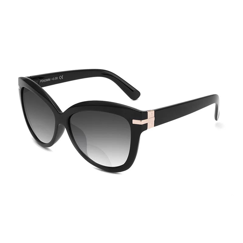 Femlion Cateye Bifocal Sunglasses Diopter +1.0 to +3.0