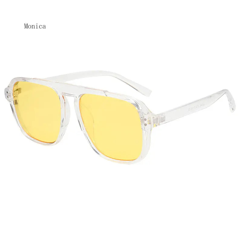 Femlion Vintage Oversize Frame Sunglasses UV400 Protection