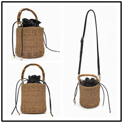 Femlion Vine Weave Shoulder Bag: Versatile Grass Crossbody for Women