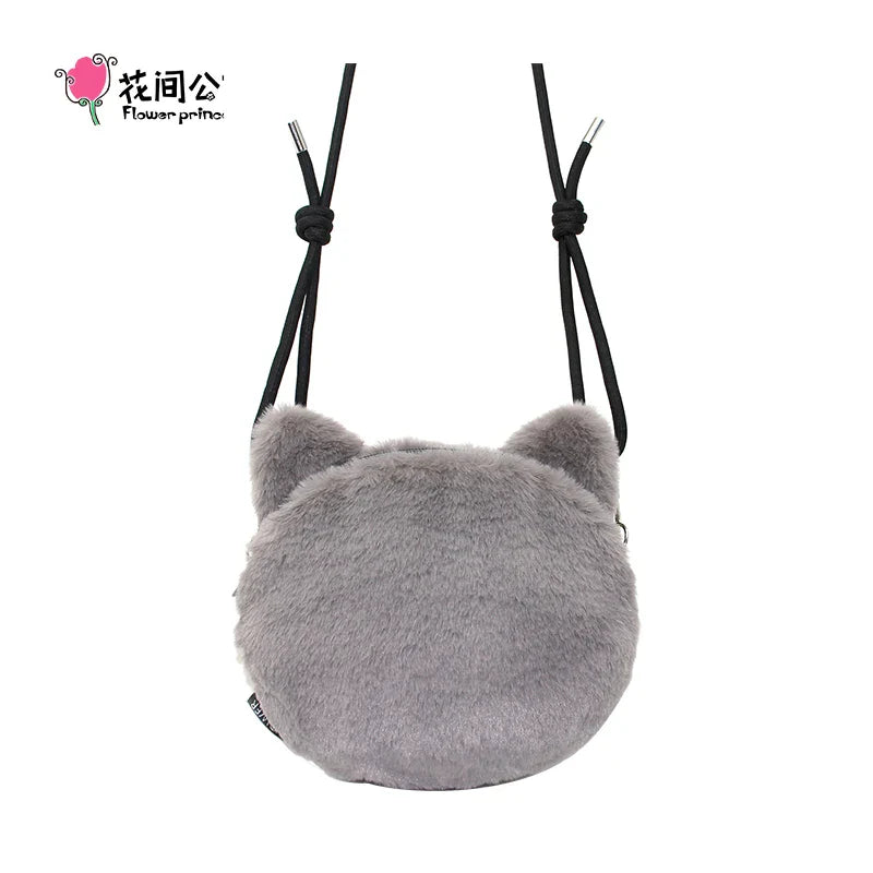 Femlion Plush Cat Crossbody Bag: Cute Small Phone Purse by Flower Princess Three Cats