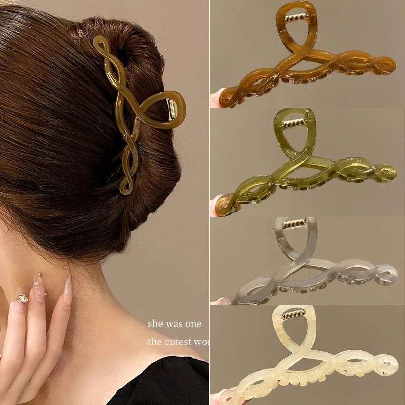 Femlion Oversized Acrylic Hair Claw Clip for Women - Korean Style Hair Accessories