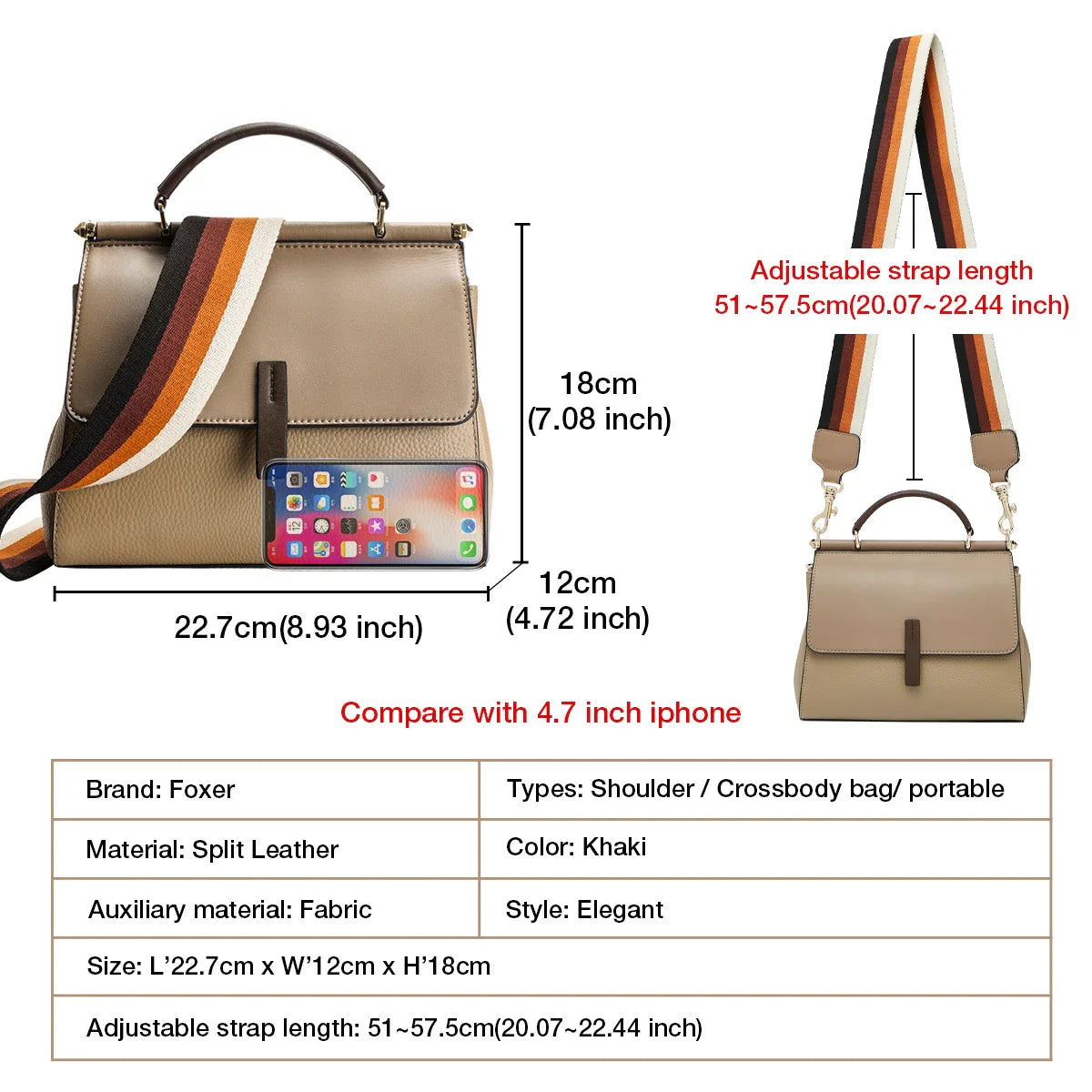 Femlion Stylish Leather Crossbody Office Handbag for Women, Perfect Gift