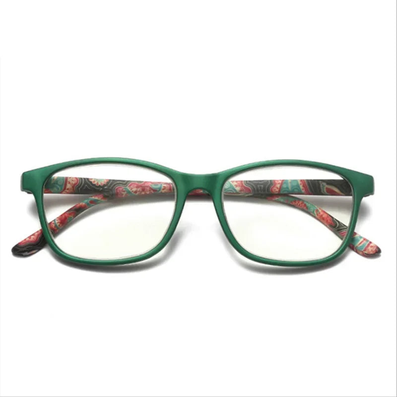 Femlion Flower Print Resin Reading Glasses +1.0~+4.0 Presbyopic Eyewear