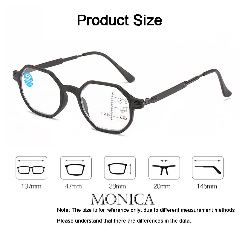 Femlion Multifocus Blue Light Blocking Computer Reading Glasses for Women Men