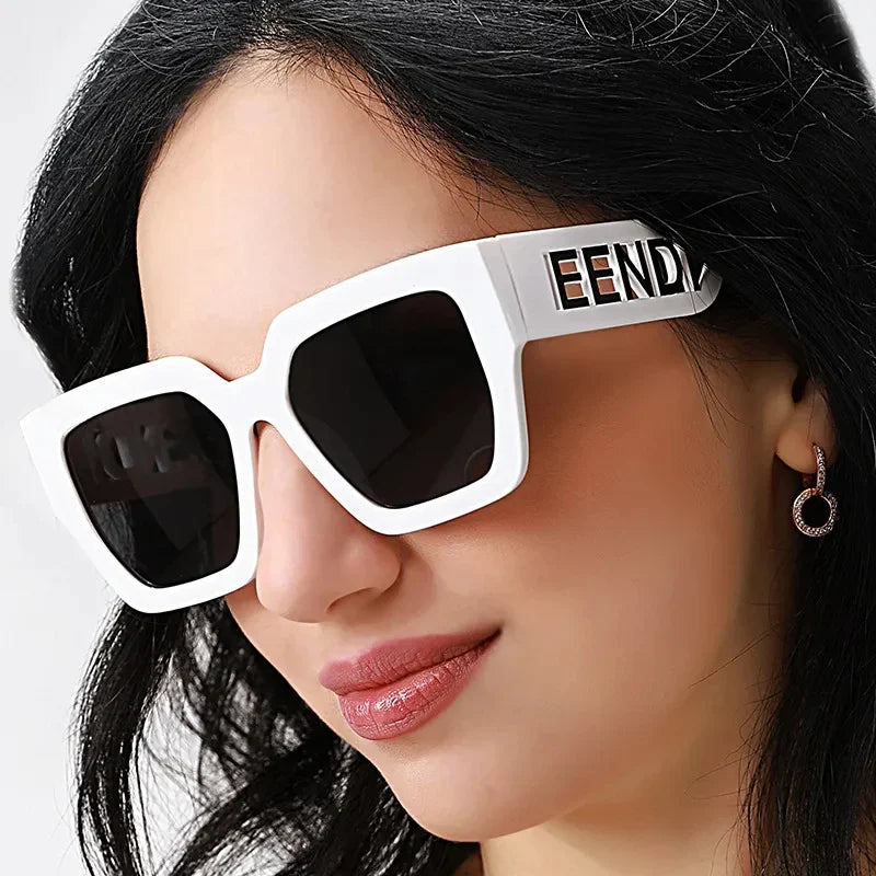 Femlion Oversized Square Sunglasses Retro UV400 Goggles