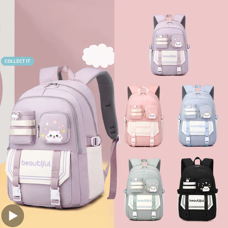 Femlion Kawaii Girl's Backpack for School Kindergarten Class Primary Cute Bookbag