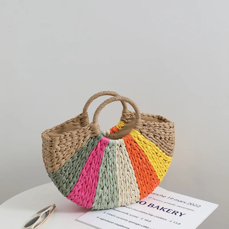 Femlion Rainbow Straw Beach Bag 2022 Limited Edition