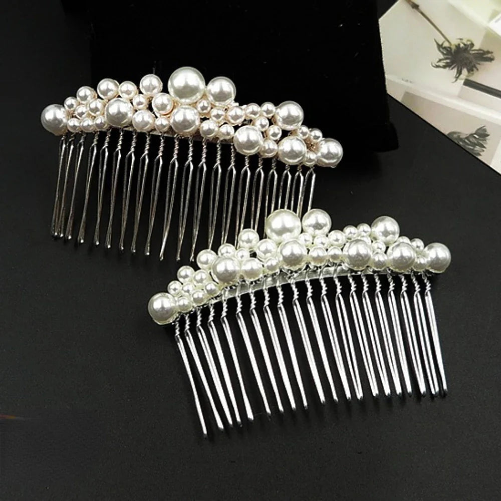 Femlion Crystal Bridal Hair Comb Pin for Women Wedding Accessories