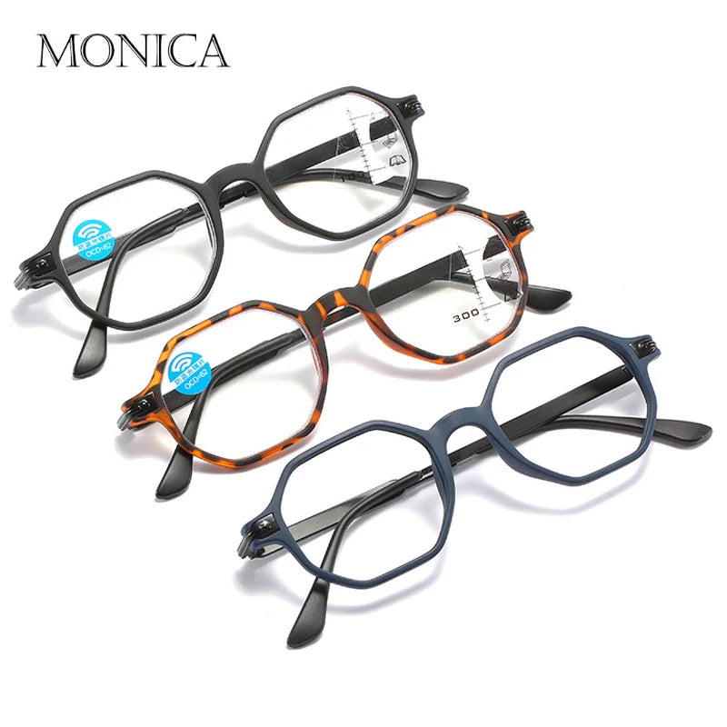 Femlion Multifocus Blue Light Blocking Computer Reading Glasses for Women Men