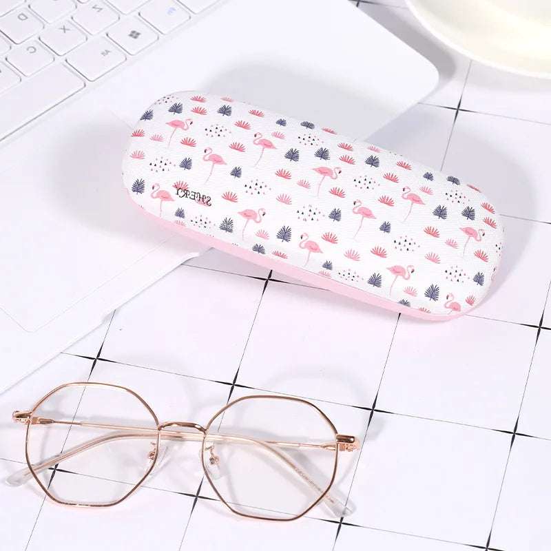 Femlion Printed Leather Glasses Case: Stylish Eyewear Protector & Travel Box