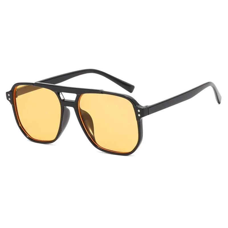 Femlion Square Frame Sunglasses Trend Retro UV Protection Unisex Eye-wear