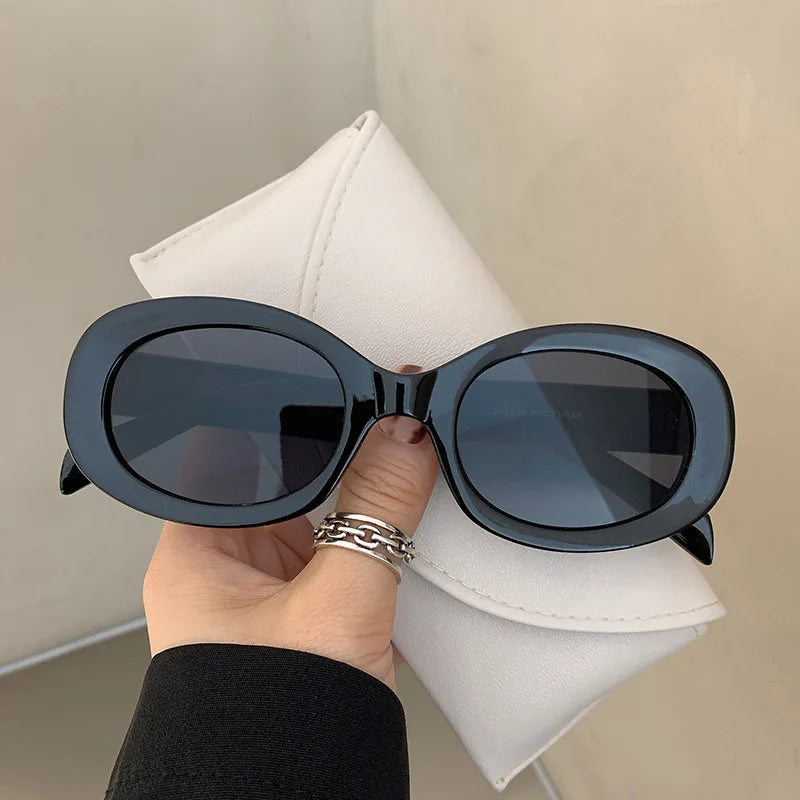 Femlion Retro Oval Sunglasses Men Women Fashion Goggle Sun Glasses