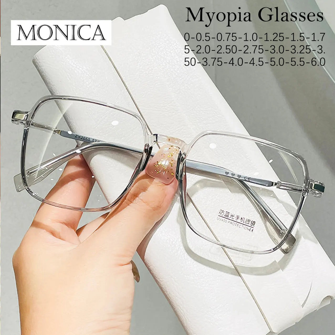 Femlion Blue Light Blocking Myopia Glasses for Women Men Prescription Eyewear