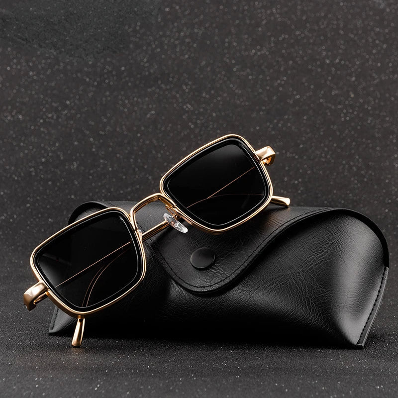 Femlion Vintage Steampunk Sunglasses Classic Retro Metal UV400 Sun Glasses