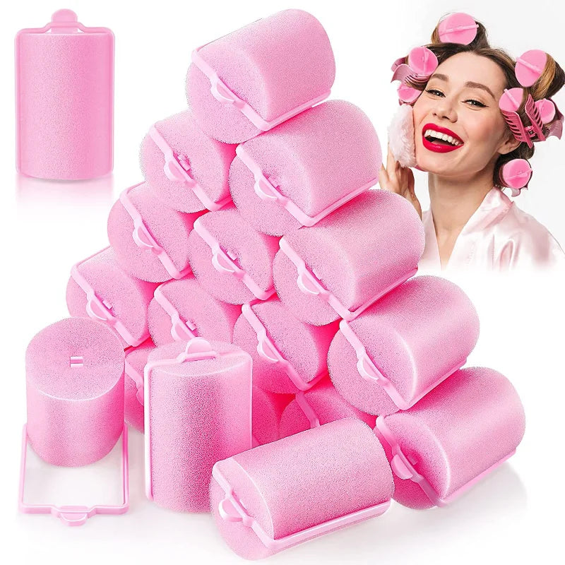 Femlion Soft Sponge Foam Hair Rollers Curlers Hairdressing Kit for DIY Curls