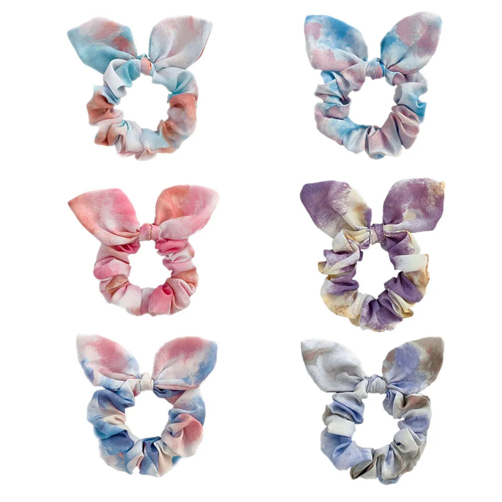 Femlion Korean Tie-dye Ears Hair Bands for Women and Girls