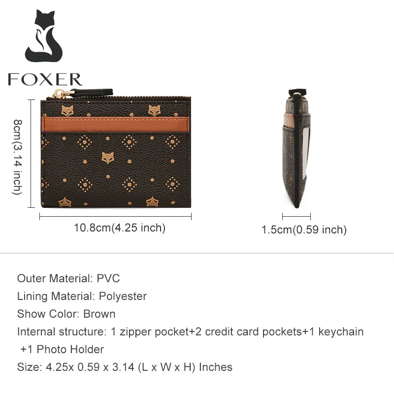 Femlion Animal Print Short Wallet: High Quality PVC Leather Coin Purse & Card Pack