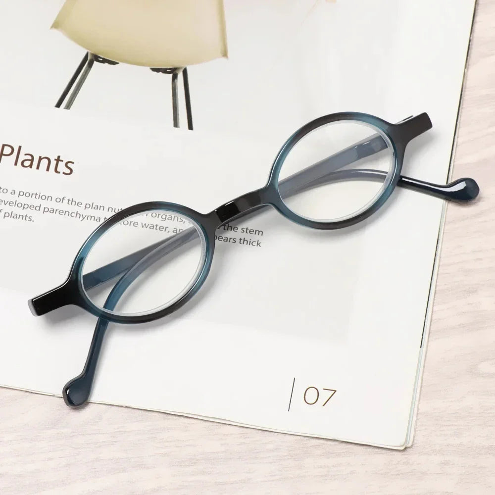 Femlion Oval Frame Blue Light Blocking Reading Glasses