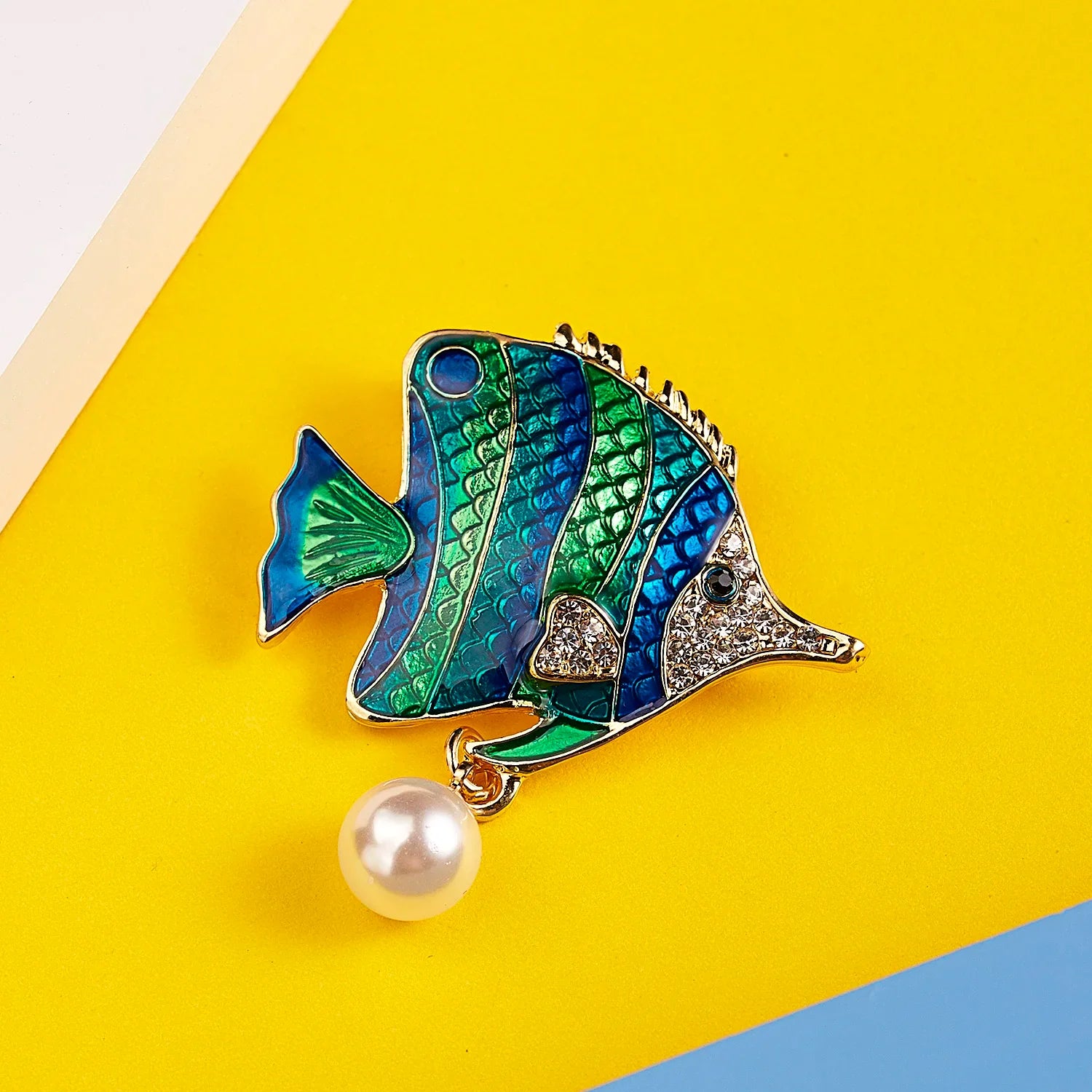 Femlion Ocean Creature Enamel Brooches Fashion Lapel Pins Party Badge Jewelry