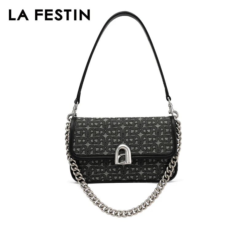 Femlion 2024 A-line Square Chain Crossbody Handbag for Women