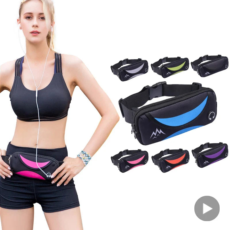 Femlion Running Waterproof Fanny Pack Waist Bag for Men Women - Black