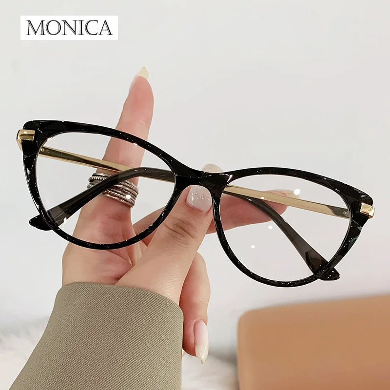 Femlion Vintage Cat Eye Glasses Anti Blue Light Optical Frame Women Clear Eyeglasses