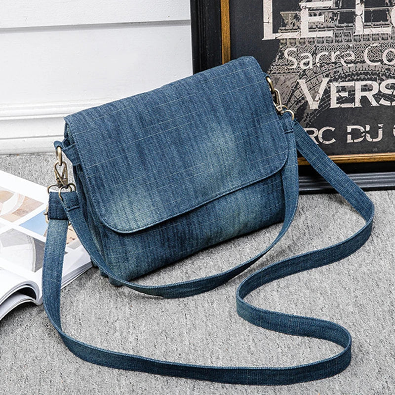 Femlion Blue Crossbody Shoulder Bag | Small Designer Handbag with 2 Straps