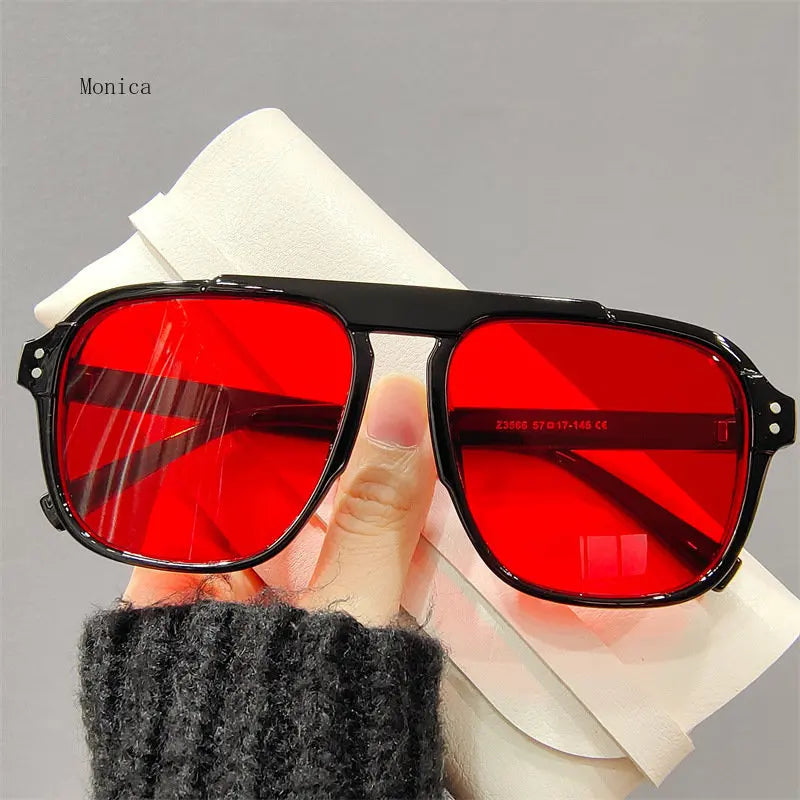 Femlion Vintage Oversize Frame Sunglasses UV400 Protection