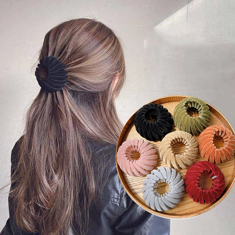 Femlion Bird Nest Hair Claw Clip: Stylish Bun Holder for Women, Ponytail Hair Accessory