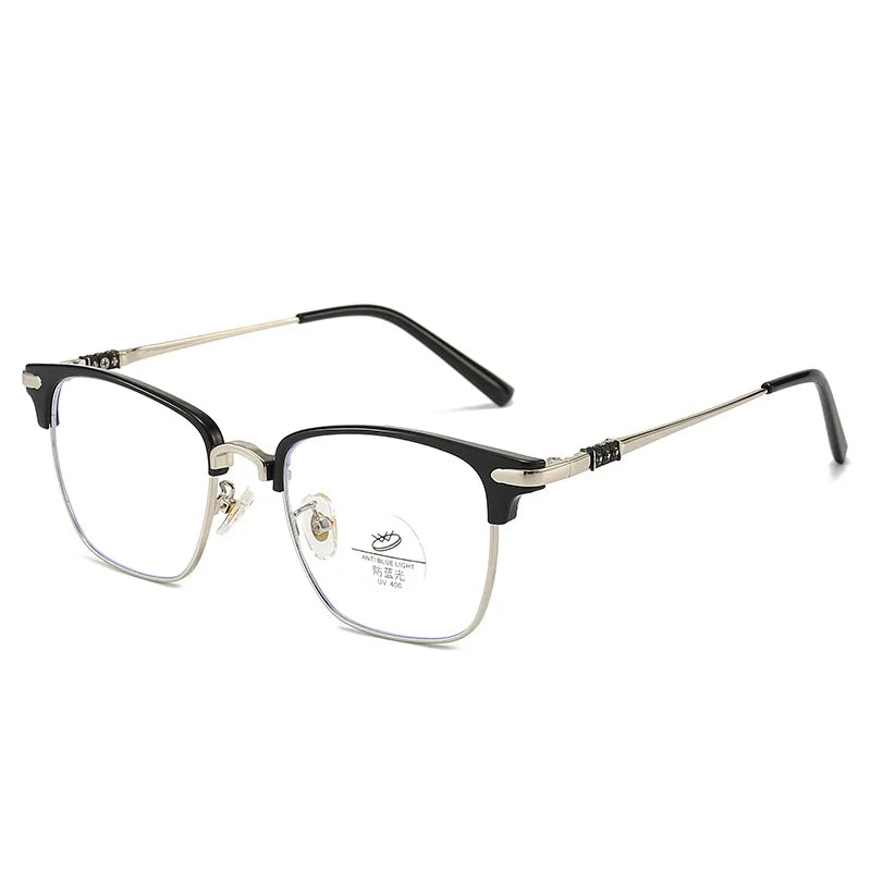 Femlion Metal Half Frame Reading Glasses +1.0 To +4.0