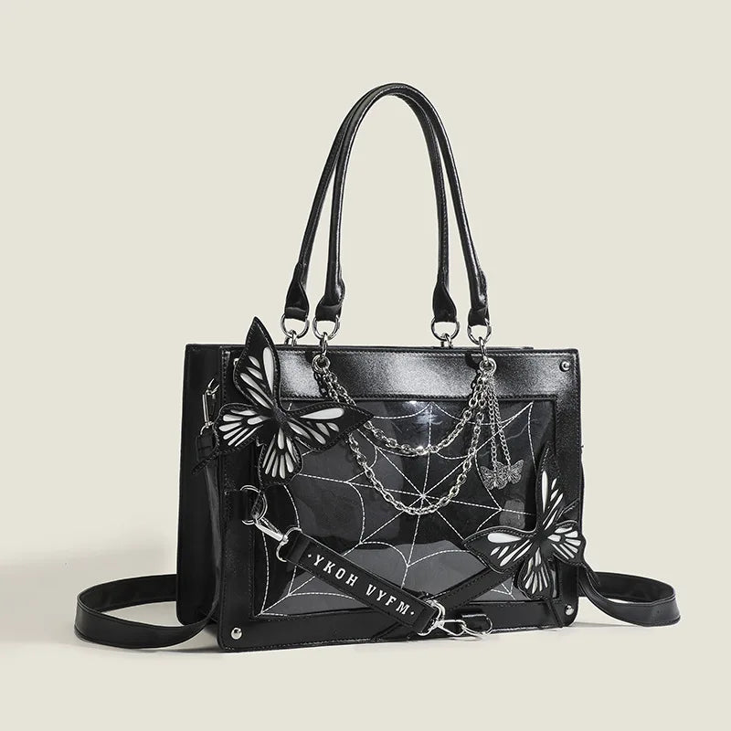 Femlion Butterfly Chain Crossbody Bag | Y2k Designer Shoulder Bag