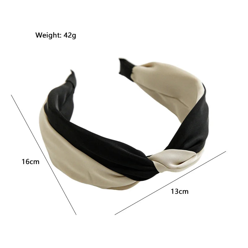 Femlion Solid Color Wide Hairband for Women - Stylish Hair Hoop Headband