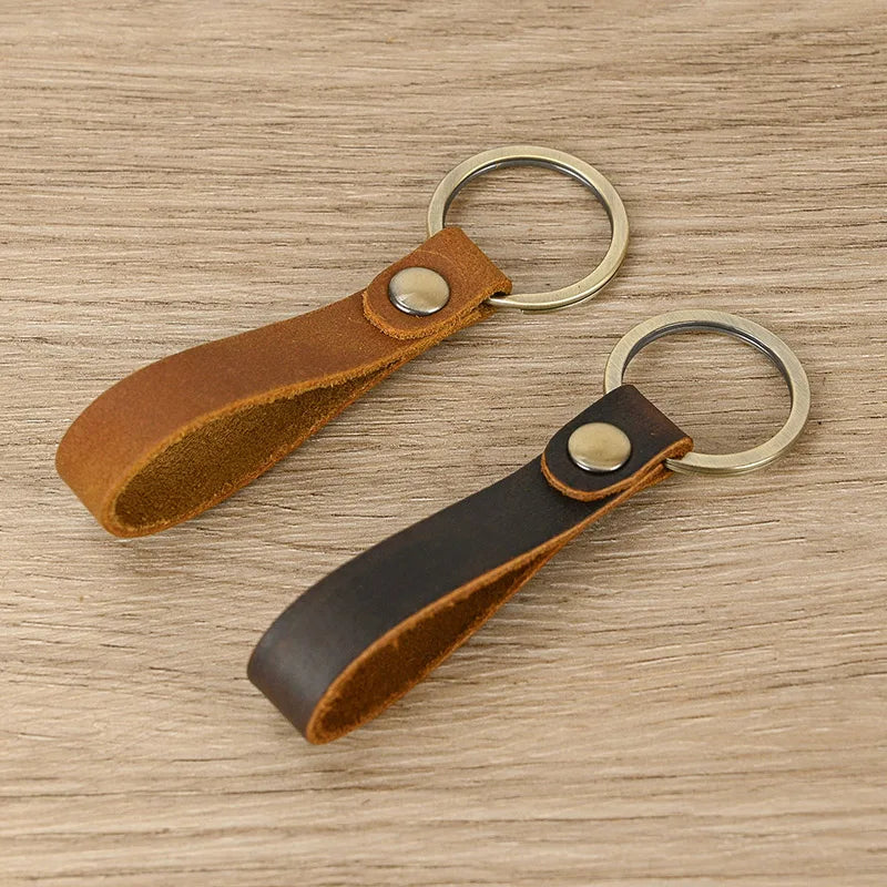 Femlion Genuine Leather Keychains: Custom Logo Key Rings for Promotion & Gifting